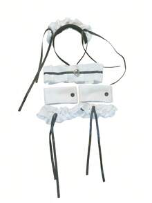 Bộ trang phục Lolita đen trắng mềm mại dành cho bé gái, váy Lolita dễ thương để hóa trang, phù hợp cho các bữa tiệc, chụp ảnh, mặc hàng ngày của các bạn gái - Bao gồm mũ đội đầu, vòng cổ, vòng tay và vòng chân. - Nhiều màu - Xem 9