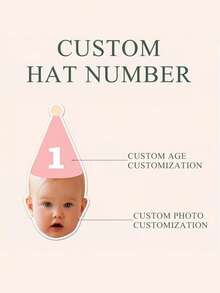 7/14/21pcs Customizable Birthday Photo Decorations, Personalized Photo Garland, 1st Birthday Banner, Personalized Birthday Hat Decor Garland, Birthday Party Gifts, Baby Shower/Gender Reveal Party Banner, Personalized Gift, Unique Gift - Multicolor - View 9