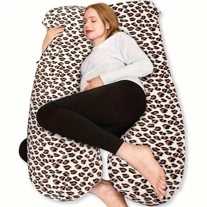 [Maternity Pillow For Sleeping] U Shaped Maternity Pillow | 140cm (55 Inch) Full Body Pregnancy Pillow For Sleeping With Removable Velvet Cover