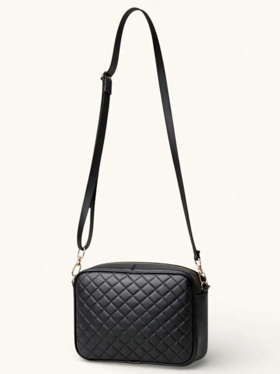 Premium Compact Camera Crossbody Bag With Adjustable Strap - 經典黑鑽 - 查看 1