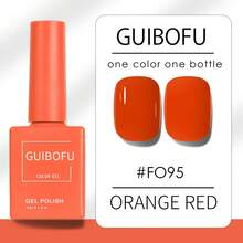 GMUME 3瓶/套 15毫升 秋季南瓜凝胶指甲油，焦橙色枫叶红酒红色，万圣节感恩节秋季色彩，温暖季节美甲，UV LED可卸甲油 - 彩色 - 查看 7