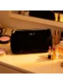 女士中号丝绒链条斜挎化妆包 - 日常时尚 GUCCIBAG-RED-BEE - 黑色 - 查看 9