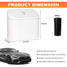 4PCS Portátil Cubo de Basura para Coche, Automóviles Accesorios Cubeta, Mini Cubo de Basura para Coche con Tapa,para Auto con 10 - A - Ver 9