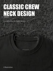 Womens TShirt Comfortable Crew Neck ShortSleeves Soft Breathable Top Womenswear Tshirt Summer Spring Streetwear Fabric - 黑色 - 查看 9