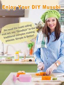 1pc/2pcs/4pcs/5pcs Musubi Mold,Rice Spoon,Musubi Maker Press Large Triangle Rice Mold,Musubi Maker Press,Musubi Maker Press Mold, Onigiri Mold Sushi Rice Maker, Musubi Luncheon Meat Rice Rice Ball Mold - View 5