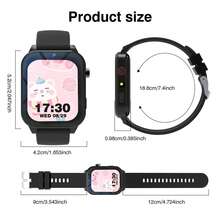 Reloj inteligente para niños de 1,83 pulgadas con cámara, álbum de fotos de crecimiento, 18 juegos integrados, calculadora/calendario/linterna LED, unisex para niños y niñas - Multicolor - Ver 2