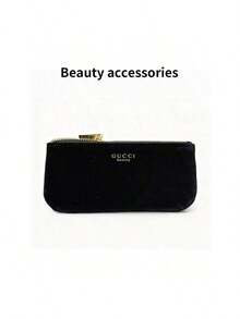 女士中号丝绒链条斜挎化妆包 - 日常时尚 GUCCIBAG-RED-BEE - 黑色 - 查看 1