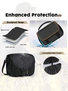 NEWHEY Professional DSLR/Mirrorless Camera Crossbody Bag, Small Camera Bag With Customizable Dividers, Tripod Holder And Rain Cover, Suitable For Photographers Travel Use - Multicolor - View 8