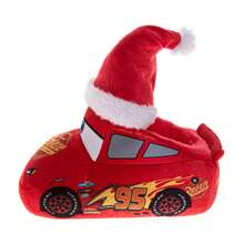 Disney Cars Christmas Slippers Boys' Lightning McQueen Mater Cozy Warm Holiday Theme Soft Plush Indoor Wear (Toddler Sizes 5-10, Little Kid Sizes 11-1) - Đỏ - Xem 4