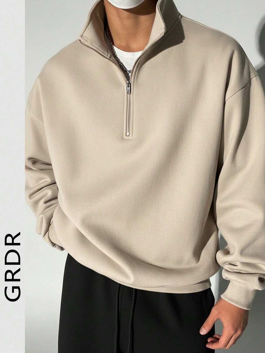 GRDR Men's Zip-Up Pullover Sweatshirt For Autumn/Winter