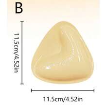 1 Pair Of Silicone Bras, Bra, Strapless Silicone Bra, Women's Silicone Gathered Chest Patch, Popular Style,Wedding Bra, Nipple Patch, Breathable Waterproof Bra - 杏色 - 查看 16