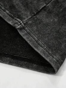 OMSTUDIO Retro Washed Short Sleeve T-Shirt (230GSM), Men's Double-Sided Printed T-Shirt Colorful Anti Social Club Pattern, Comfortable, 100 Percent Cotton, Graphic Cropped Graphic Tee, Men Graphic Tees ,Street Wear, Size S XXXL, Shipped From Local Warehouse, Man Gift. - 黑色 - 查看 8