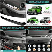 Organizador de bandeja de barra de agarre compatible con Wangler JL JLU 4XE Sahara y Gladiator JT, accesorios para el lado del p - A - Ver 1