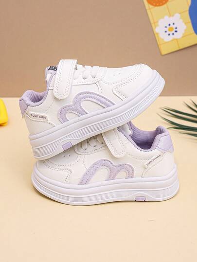 1 par de zapatillas deportivas de bajo top transpirables y unisex, con absorción de impactos y suela antideslizante, zapatos de patinaje para niños, zapatos de correr versátiles y de moda para estudiantes, zapatos casuales de caminar para bebés, adecuados para primavera, verano, otoño e invierno