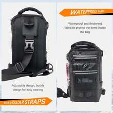 Tackle Box Backpack Waterproof Single-Shoulder Bag With Rod Holder Portable Fly Fishing Sling Pack For Outdoor Activities,41465876 - Multicolor - View 5