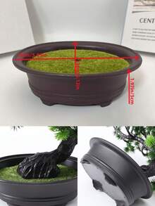 1棵45厘米/17.72英寸优雅人造松树盆景，易于养护，栩栩如生，是送给植物爱好者的理想礼物，适合小空间，可放置于家居/办公桌上作为装饰。 - 綠色 - 查看 11