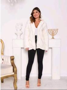 Simple Casual Party Wool-Like Fabric Furry COAT Daily WINTER - 官方 - 查看 5