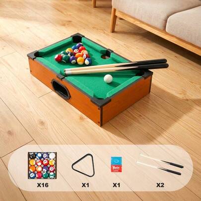 Compact Bar Snooker Set Mini Pool Table Party, Family Use, Outdoor, Drinking Games, Including Ball And Tail