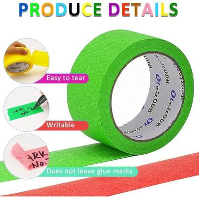 6 rollos de cinta adhesiva de colores, cinta decorativa de colores del arcoíris para pintura, artes y manualidades, DIY, útiles escolares