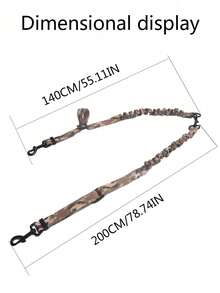 1 套迷彩战术宠物背带和牵引绳套装，带口袋、可调节项圈和胸围，适合中型/小型战术犬 - 彩色 - 查看 8