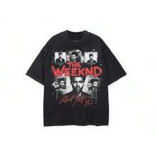 Shirt Vintage, XO Graphic Music Tee, Black White Aesthetic Concert Fan Shirt, Unisex Music Lover Gift - 黑色 - 查看 6