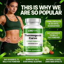[Local Warehouse] Chaobig - Thermogenic Curve - Acai Fruit, Green Tea Leaf, Garcinia Cambogia, Blood Grapefruit, Guarana Fruit Dry Ext And Willow Bark - Dietary Supplement - Ideal For Women And Men - Packaging May Vary - Thermogenic Cruve Best - 查看 4