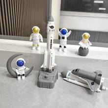 Children's Launchable Rocket, Spacecraft Model, Astronaut Figurine, Suitable For Home & Car Decor, Easter, Christmas, New Year, Birthday Gifts - White - View 4