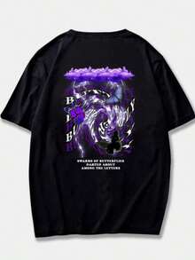 Camiseta Butterfly Unissex 100% Algodão - Preto - Visão 2