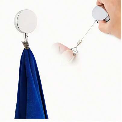 Metal Double-Sided Adhesive Hook-Free Holeless Towel Holder