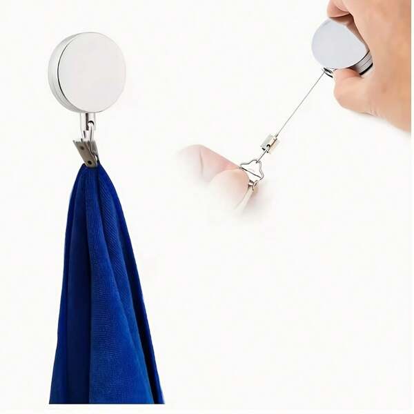 Metal Double-Sided Adhesive Hook-Free Holeless Towel Holder