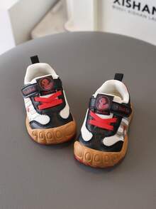 1 par de zapatos de caminar transpirables con suela blanda y antideslizante para niños/niños pequeños, unisex - Negro - Ver 5