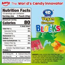 AMOS 4D Vegan Gummy Sweets Blocks Assorted Fruit Flavors 240g Build Edible Blocks Gummy Candy - 水果 - 查看 7