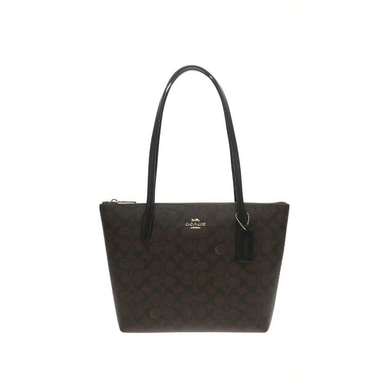 Coach Fiona Printed Women's Single Shoulder Handbag CBT18IMXAQ - 胡桃木色搭配黑色CBT18IMXAQ - 查看 1
