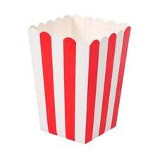 5/10/20/25/30/40/50pcs Red Mini Popcorn Boxes, 100pcs Movie Night Paper Popcorn Bags, Classic Mini Popcorn Buckets, Suitable For World Cup Viewing Experience, Cinema, Home - Multicolor - View 1