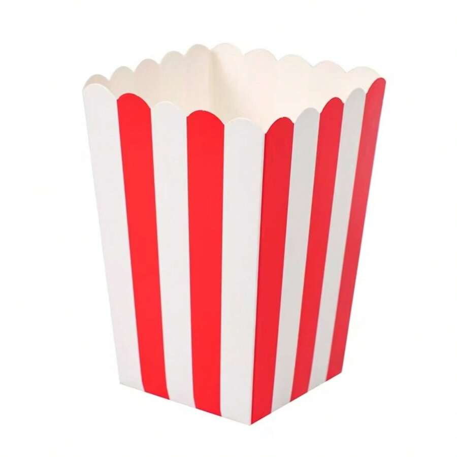 5/10/20/25/30/40/50pcs Red Mini Popcorn Boxes, 100pcs Movie Night Paper Popcorn Bags, Classic Mini Popcorn Buckets, Suitable For World Cup Viewing Experience, Cinema, Home - Multicolor - View 1