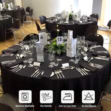 Khăn trải bàn tròn Centerpieces, khăn trải bàn tròn màu trắng trang nhã, khăn trải bàn tròn bằng polyester, không đường may, phù hợp với bàn tròn, vải có thể giặt, thích hợp cho tiệc buffet, bàn ăn, bàn cà phê, tiệc tùng, sinh nhật, quán cà phê, tiệc chiêu đãi, dã ngoại, cắm trại, tiệc nướng BBQ, trong nhà, ngoài trời và sử dụng hàng ngày. - Nhiều màu - Xem 3