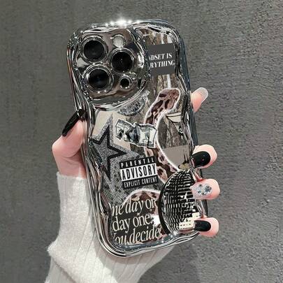 Ốp lưng điện thoại mềm mạ điện màu kem, họa tiết hoạt hình ghép mảnh nhiều màu sắc, tương thích với iPhone 17/17 Pro Max, 16/16 Pro/16 Pro Max, 15, XR, 7P/8P, P12 Pro Max, P13 Pro Max, P14 Pro Max, P13, P14, P11, P12, P14, XS/S/XS Max/7/8, kiểu dáng dễ thương và thời trang, dày dặn và bảo vệ tốt.