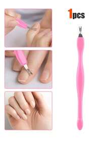 100/50/30/20/10件装 V型指甲钳，V型指甲钳，指甲护理死皮去除工具，双头V型叉指甲和足部清洁工具，家用和沙龙美甲工具 - 粉色 - 查看 10