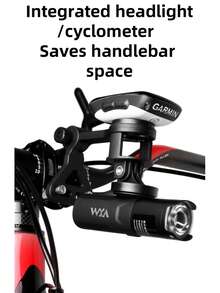 VXM Aluminum Alloy Integrated Bike Computer Mount, Multi-Function Extended Bike Computer Bracket, Suitable For Windbreaker Handlebar, Flashlight, Camera Holder - Multicolor - View 2