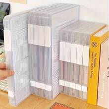 1pc File Storage Box, Puzzle Storage Box Toy Organizer, Transparent Double Lock Plastic File Box, Dust-Proof Home Storage Box For Documents, Certificates, Puzzle Tray, Puzzle Storage, Puzzle Organizer, Better Classify And Store Patterns, Shapes And Colors, Transparent Assembly Toy Packaging Box For Adults And Children, New Year And Valentine's Day Gift - Multicolor - View 5