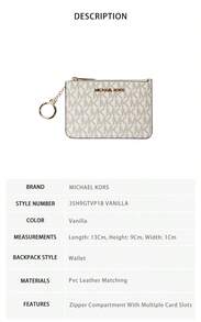 Michael Kors Jet Set Printed Women's Clutch Bag 35H9GTVP1B VANILLA - 香草白35H9GTVP1B VANILLA - 查看 7