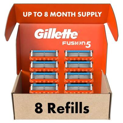 GILLETTE 8片装吉列锋隐5男士电动剃须刀片替换装