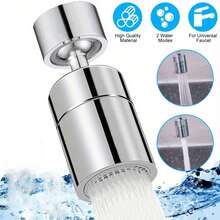 1 cái Bộ nối dài vòi bếp xoay 720 độ, phun hai chế độ, có chức năng tiết kiệm nước, gắn vào bồn rửa, vòi lọc đa năng, dễ lắp đặt cho nhà bếp, phòng tắm, nhà cửa, vệ sinh, rửa sạch, chống bắn nước, đầu xoay linh hoạt, khớp nối kim loại, phụ kiện thay thế - Một cỡ - Xem 1