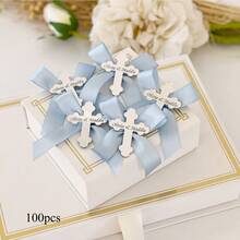 Personalized Baptism Favor Tag, Acrylic Mirror Gold Cross Tags, Thank You Tag, Baptism Tags For Favors, Mi Tag, Custom Baptism Name - Multicolor - View 18