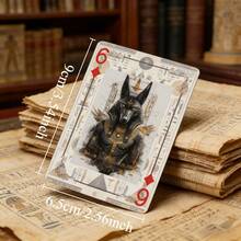 YFOPEN 埃及神话主题扑克牌，一套54张，设计经典，精美绝伦。充满想象力的抽象美学，是棋盘游戏、纸牌游戏和家庭聚会的理想之选。 - 彩色 - 查看 7