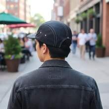 King Urbano Original Flat Brim Five Panel Cap - 黑色 - 查看 7
