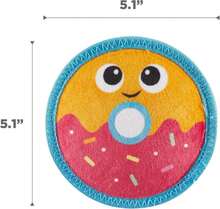 Outward Hound Tough Skinz Durable Squeaky Dog Toy With Two Tough Layers, Donut, Multicolor, Small - MàuD - Xem 7