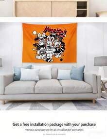 Anime Black Tapestry Hinata Hyuga, Pure Tempting Fabric Poster For Student Dorm Bedroom Wall Art - White - View 7