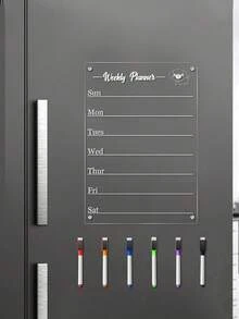 1 Bộ Bảng Tin Nhắn Từ Tính Có Thể Xóa Được Dán Tủ Lạnh, Bảng Lên Kế Hoạch Tuần Hình Chú Chó Con Dễ Thương, Nhãn Dán Bảng Trắng Từ Tính - Nhiều màu - Xem 13