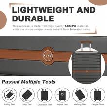 Suitcase 20 24 28 Inch Cabin Carry On Check In ABS PC Hard Shell Spinner Wheels Lock Small Medium Large Travel Luggage Set For Holiday Family - Dark Grey - View 4